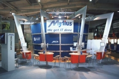 Messestand aus Aluminium und Edelstahl