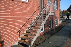 Treppe zum Eingangsbereich einer Ferienwohnung