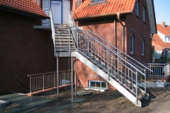 Treppe zum Eingangsbereich einer Ferienwohnung